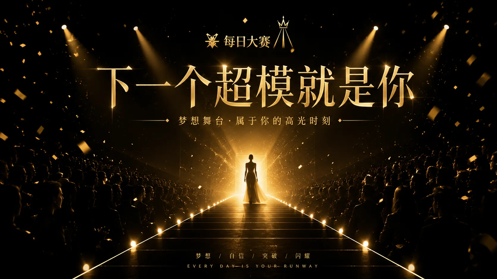 每日大赛黑金舞台主视觉